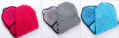 Dog and cat towel - chenille fabric texture closeup