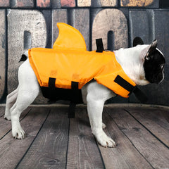 Dog life vest - dog wearing vest swimming
