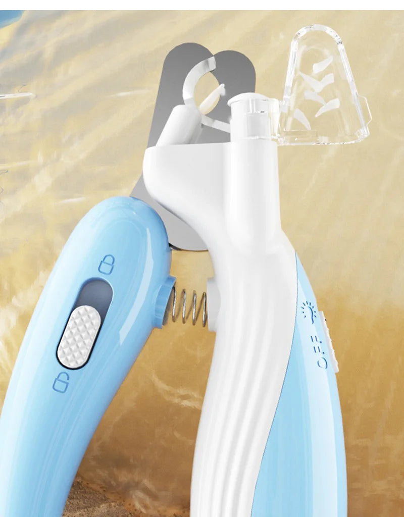 LED electric pet nail clipper - peach pink color