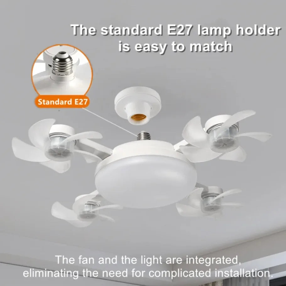 Ceiling fan light 2-in-1 E27 - remote control included