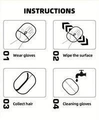 Upgrade Edition Large Pet Static Hair Removal Gloves