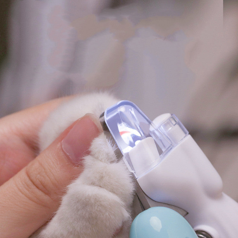LED electric pet nail clipper - size comparison