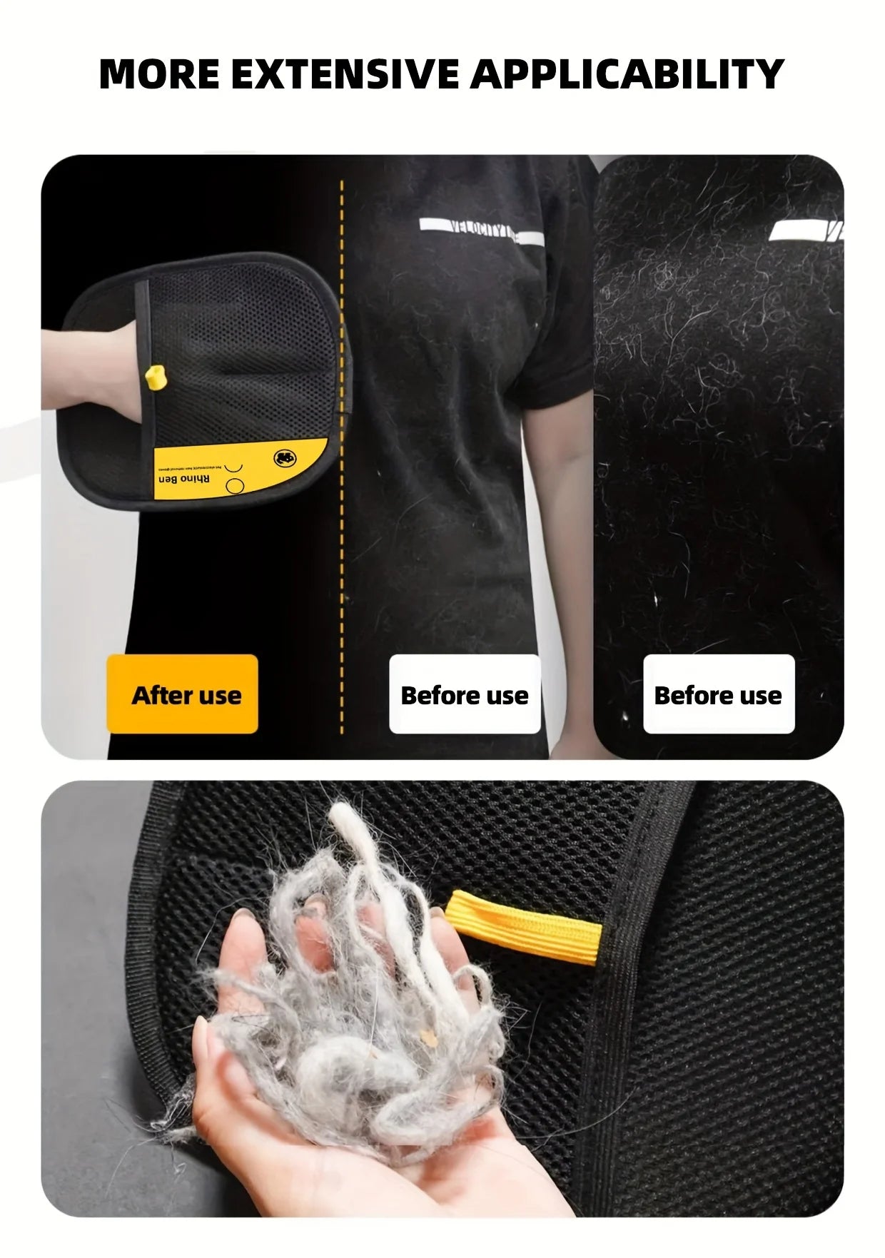 Upgrade Edition Large Pet Static Hair Removal Gloves